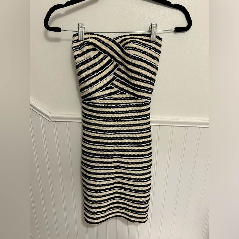 Pleasure Doing Business Striped Knit Mini Dress